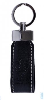 Luxusní kožený přívěšek na klíče Florence ACC-100 černý, IL GIGLIO