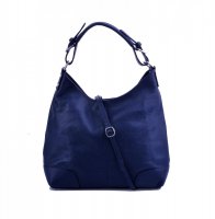 Dámská modrá kožená kabelka 5375, MAXFLY