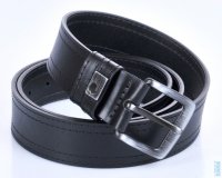Pánský černý kožený pásek 003-98 - poslední kus, BLACK HAND