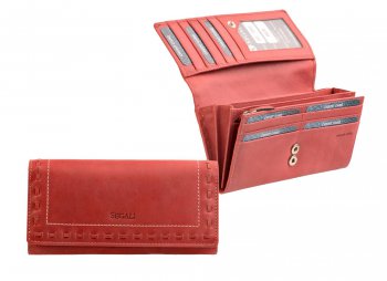 Dámská kožená peněženka SG-7052 červená, SEGALI