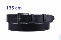 Pánský kožený černý pásek 14-60  dlouhý (obvod pasu 135 cm), Penny Belts
