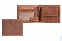 Pánská kožená peněženka HTW-103 světle hnědá RFID, Neus