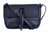 Malá kožená kabelka přes rameno 5487 černá, MAXFLY