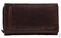 Dámská kožená peněženka HT-32/T tmavě hnědá, Lagen