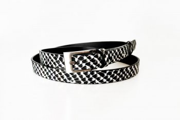 černo stříbrný pásek na šaty 183-602, Penny Belts