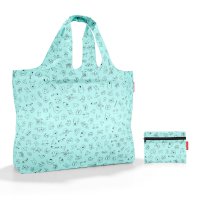 Velk cestovn a plov taka Mini maxi beachbag cats and dogs mint AA4062, Reisenthel