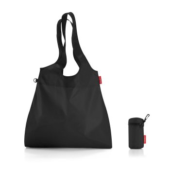 Skládací nákupní taška do kabelky Mini Maxi shopper L black  - AX7003, Reisenthel