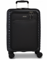 Malý cestovní kabinový kufr 10468-0100 černý s vyklápěcí kapsou na notebook, WORLDPACK