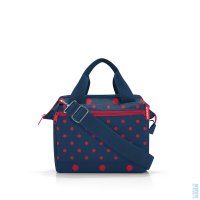 Allrounder cross mixed dots red MQ3075 kabelka tmav� modr�, Reisenthel