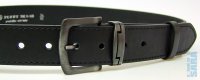 Pánský kožený černý pásek 9-1-60 obvod pasu 130 cm - dlouhý, Penny Belts