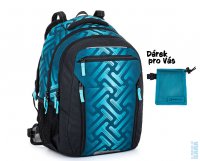 Školní batoh od 3. třídy PORTO 22 C + dárek POUCH BLUE, Bagmaster