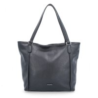 Velk� �ern� ko�enkov� kabelka shopperka 8024, TANGERIN