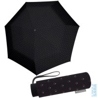 Malý dámský skládací deštník Tambrella Mini Minimals black 710565MT02, TAMARIS