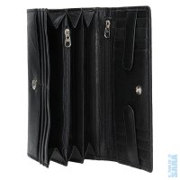 Dámská dlouhá peněženka kožená černá V-40 BLK, Lagen
