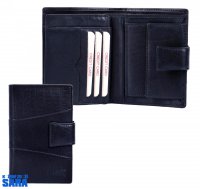 Pánská černá kožená peněženka V-99 black, Lagen