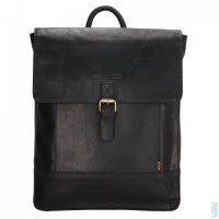 Kožený batoh na notebook 15,6" 20566-001 černý, Hide & Stitches
